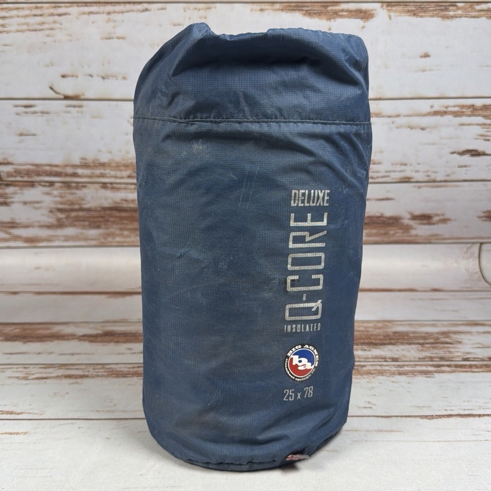 Big Agnes Q-Core Deluxe Sleeping Pad Insulated Long Wide 25x78x3.5 Blue